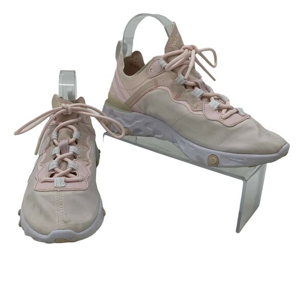 Nike React Element 55 Sneakers Womens 6.5 Pink Athletic Fashion Trainer Shoes - Picture 1 of 11